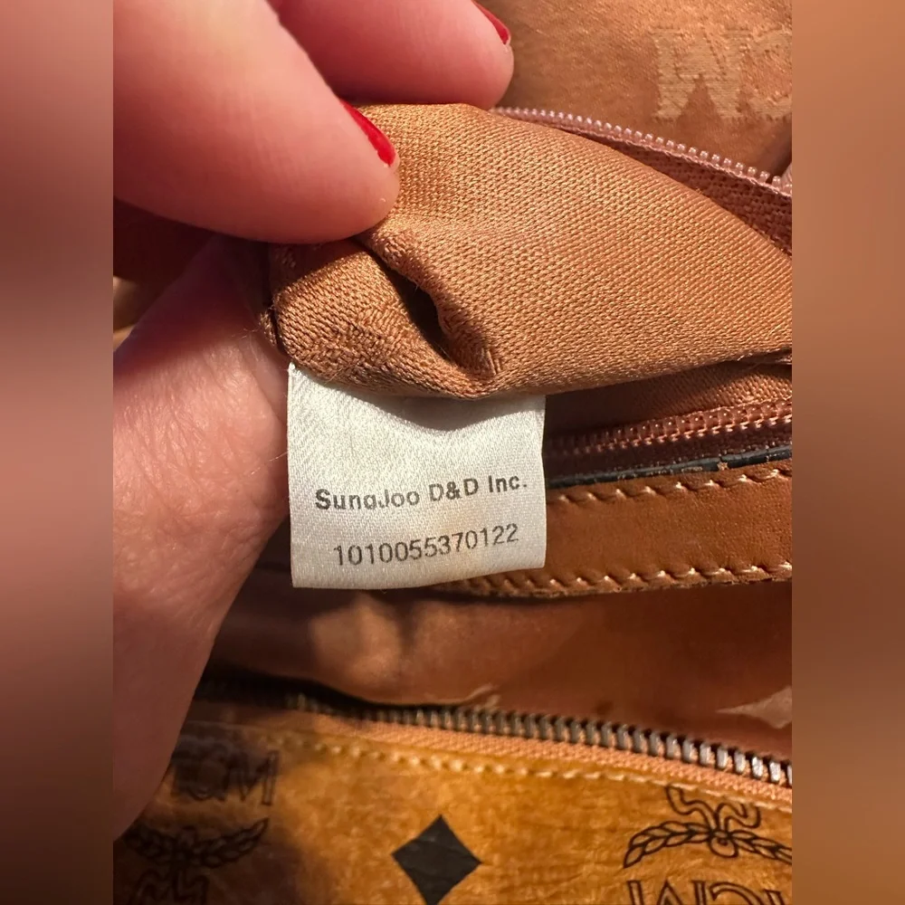 MCM Cognac Visetos Satchel β¨πHost Pick πβ¨ - Picture 9 of 16